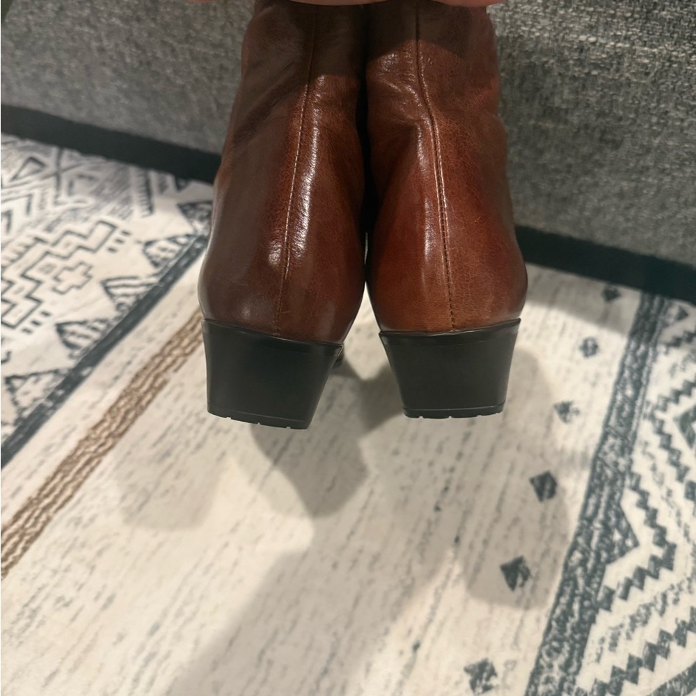 Brown Leather Ankle Boots-Sesto Meucci - Picture 8 of 9